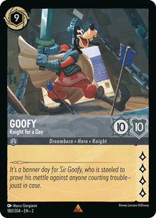 Goofy - Knight for a Day 180/204 Rare Rise of the Floodborn Lorcana Near Mint