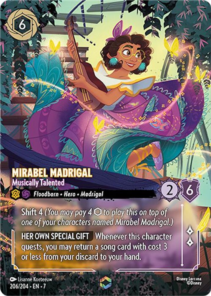 Mirabel Madrigal - Musically Talented (Enchanted) 206/204 Lorcana Holo NM