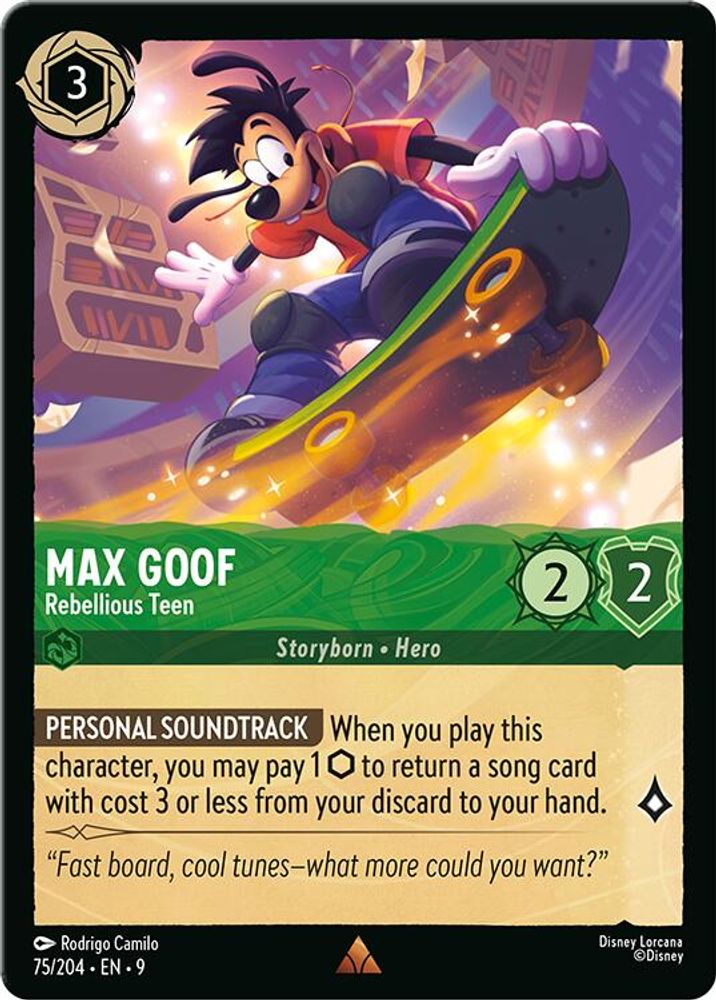 Max Goof - Rebellious Teen 75/204 Rare Fabled Lorcana Near Mint