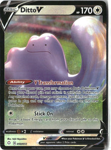 Ditto V 050/072 Holo V Rare Shining Fates Pokemon Holo Near Mint
