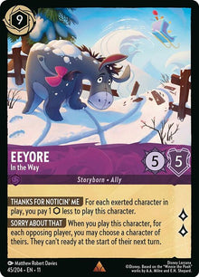 Eeyore - In the Way 45/204 Rare Winterspell Lorcana Near Mint