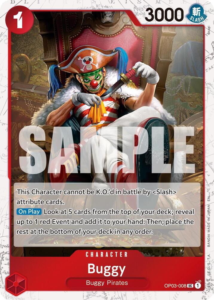 Buggy (Pirate Foil) OP03-008 Premium Booster -The Best- Vol. 2 One Piece NM