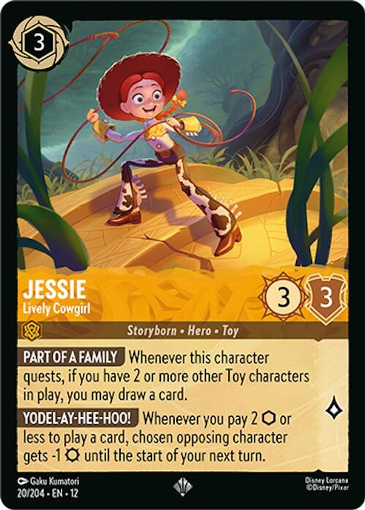 Jessie - Lively Cowgirl 20/204 Super Rare Wilds Unknown Lorcana Near Mint