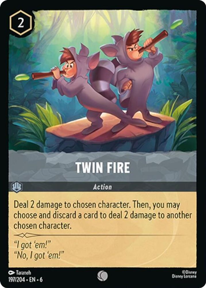 Twin Fire 197/204 Common Azurite Sea Lorcana Near Mint