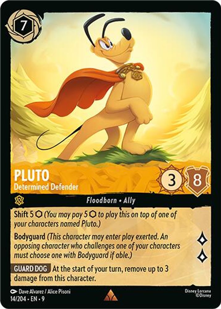 Pluto - Determined Defender 14/204 Rare Fabled Lorcana Near Mint