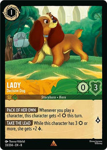 Lady - Decisive Dog 33/204 Rare Reign of Jafar Lorcana Near Mint