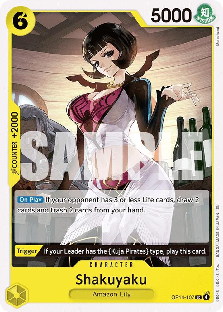 Shakuyaku OP14-107 Uncommon The Azure Sea's Seven One Piece Near Mint
