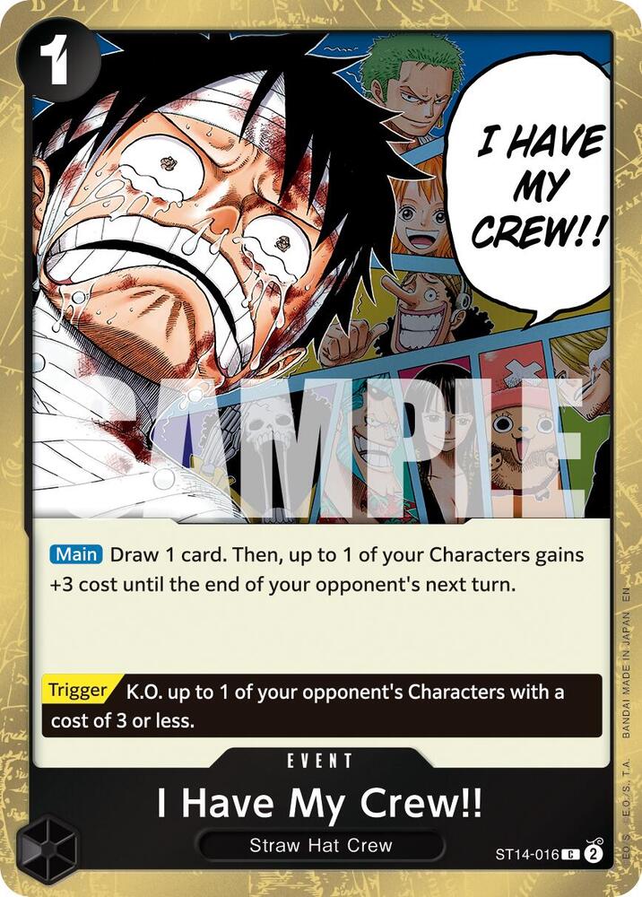 I Have My Crew!! (Pirate Foil) ST14-016 Premium Booster -The Best- Vol. 2 One Piece NM