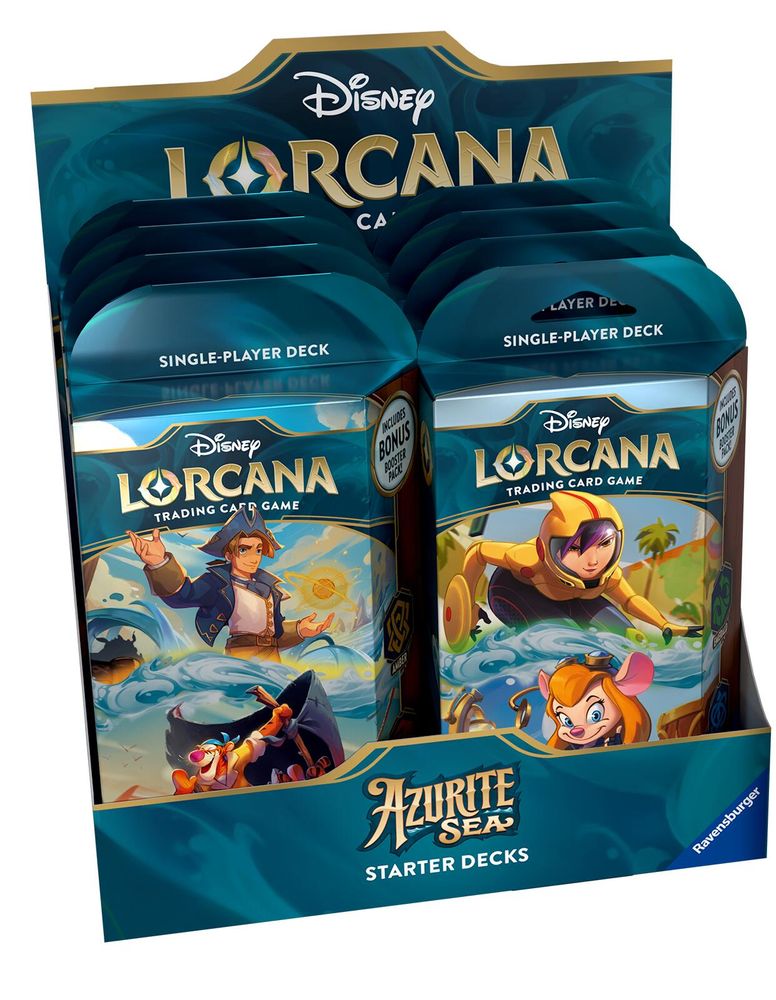 Disney Lorcana: Azurite Sea Starter Deck Display 
