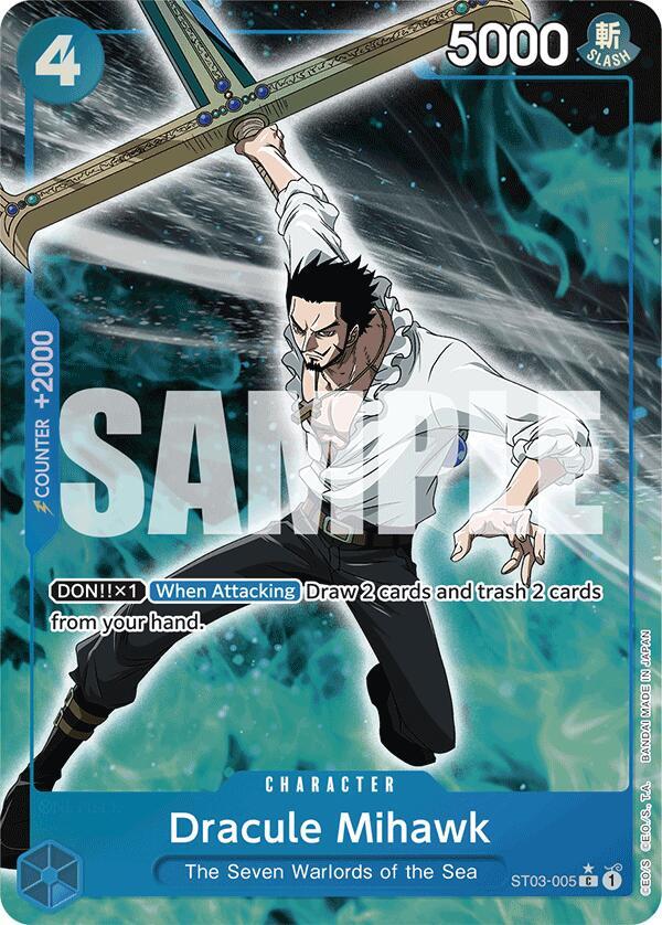 Dracule Mihawk (Full Art) ST03-005 Premium Booster -The Best- One Piece Foil NM