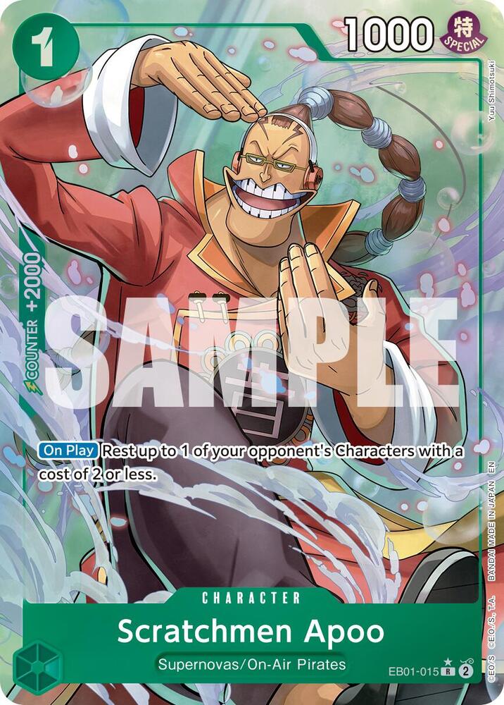 Scratchmen Apoo (Alternate Art) EB01-015 Premium Booster -The Best- Vol. 2 One Piece Foil NM