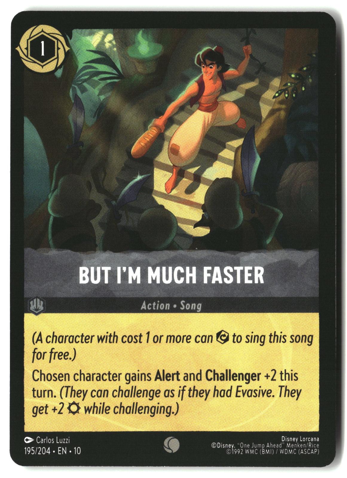But I'm Much Faster 195/204 Common Whispers in the Well Lorcana Lightly Played
