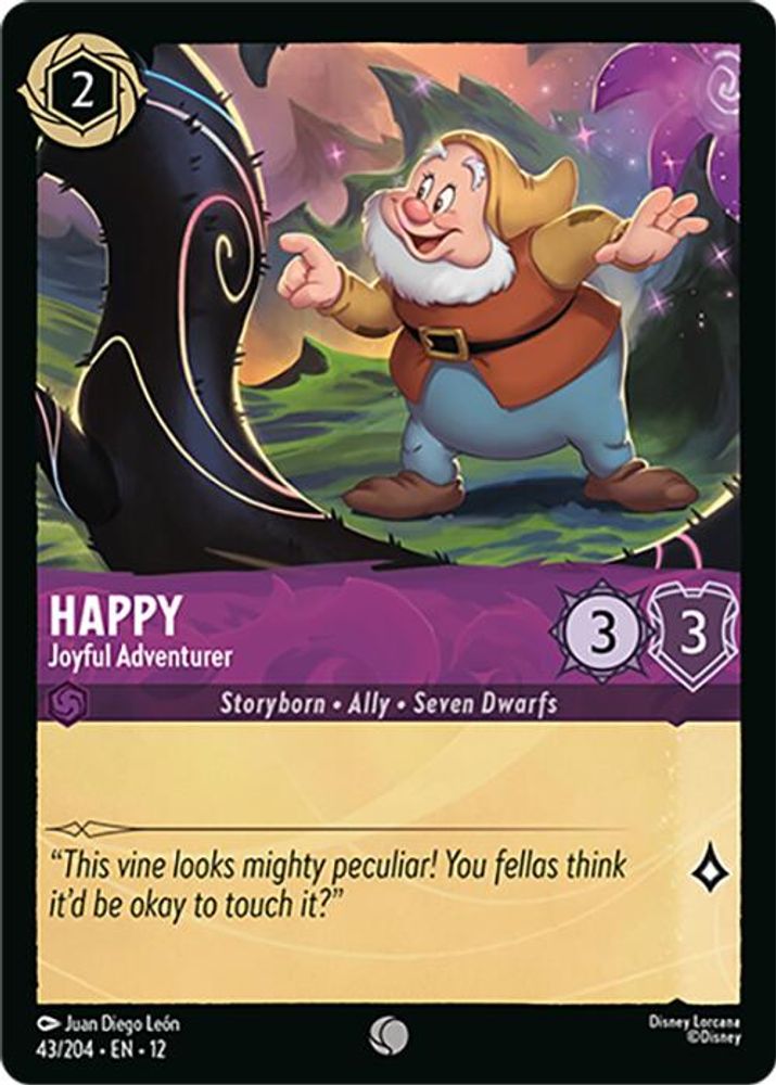 Happy - Joyful Adventurer 43/204 Common Wilds Unknown Lorcana Near Mint
