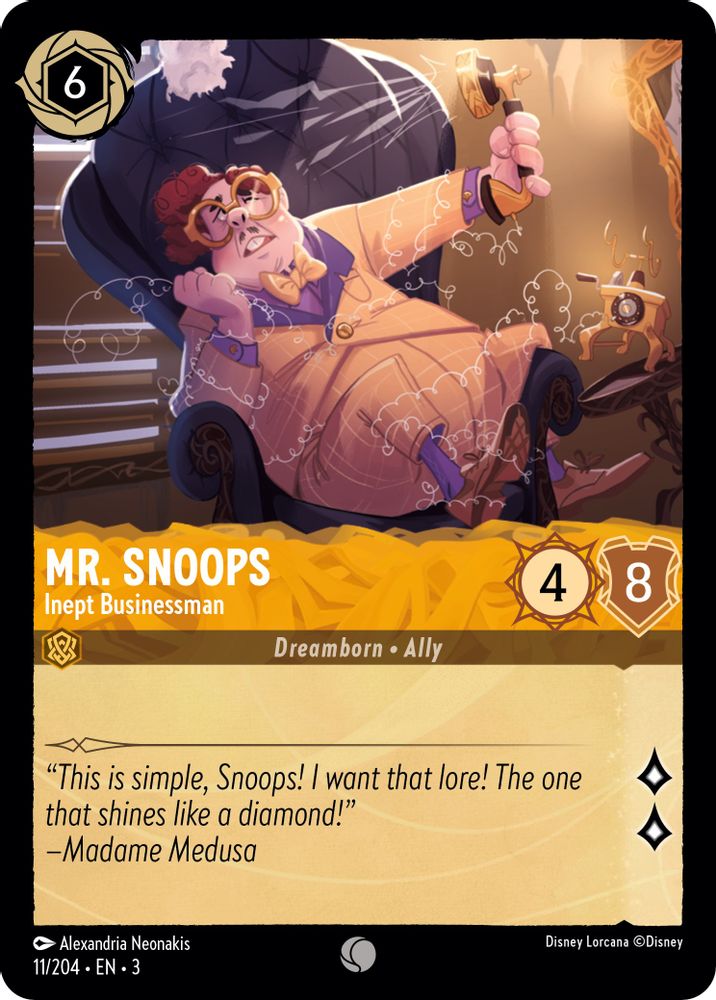 Mr. Snoops - Inept Businessman 11/204 Common Into the Inklands Lorcana Near Mint