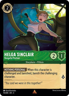 Helga Sinclair - Vengeful Partner 75/204 Rare Into the Inklands Lorcana NM