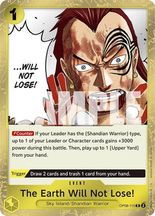 The Earth Will Not Lose! OP08-115 Rare Two Legends One Piece Foil Near Mint