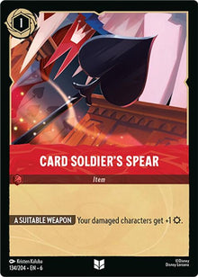 Card Soldier's Spear 134/204 Uncommon Azurite Sea Lorcana Near Mint