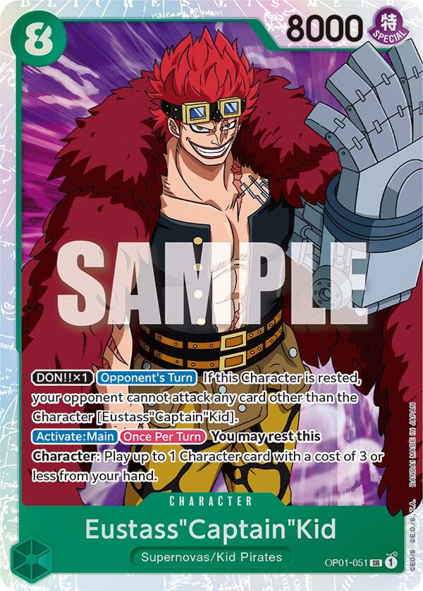 Eustass"Captain"Kid OP01-051 Super Rare Romance Dawn One Piece Foil Near Mint