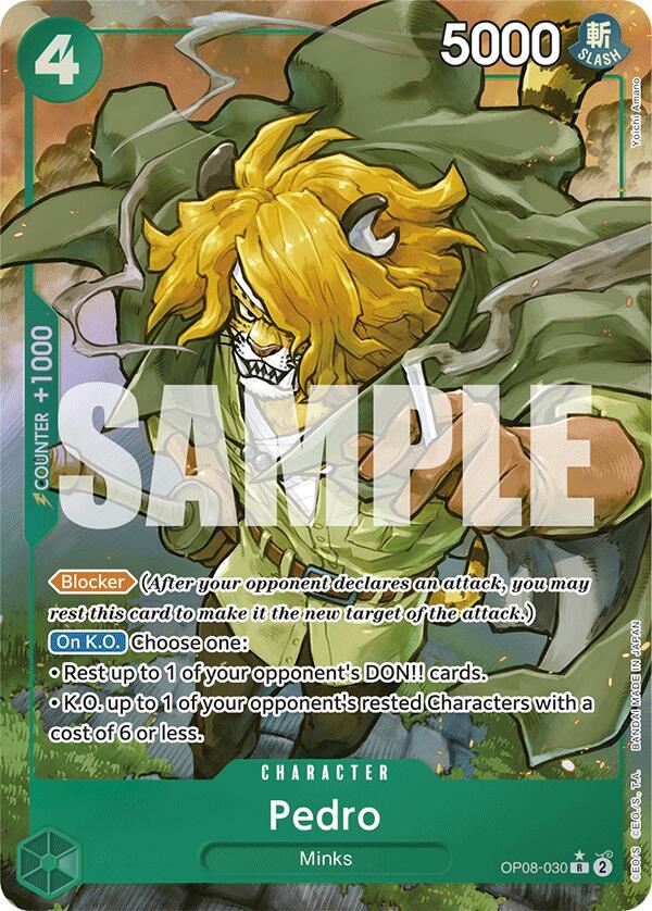 Pedro (Parallel) OP08-030 Rare Two Legends One Piece Foil Near Mint