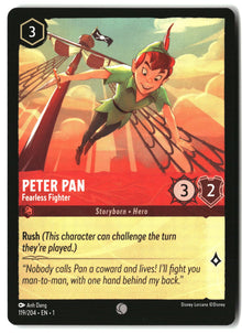 Peter Pan - Fearless Fighter 119/204 Common The First Chapter Lorcana LP
