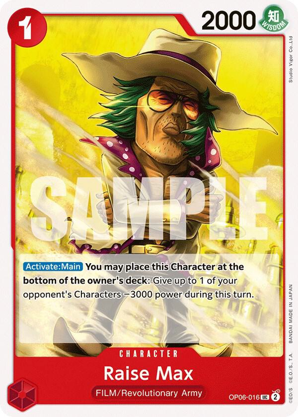 Raise Max OP06-016 Uncommon Wings of the Captain One Piece Near Mint