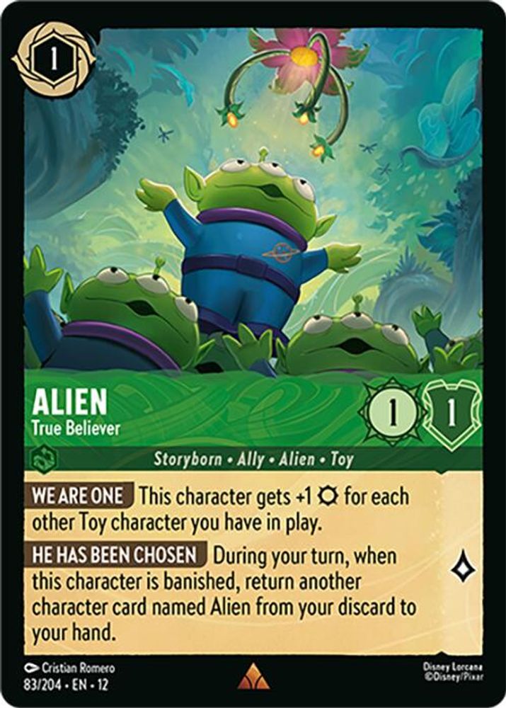 Alien - True Believer 83/204 Rare Wilds Unknown Lorcana Near Mint