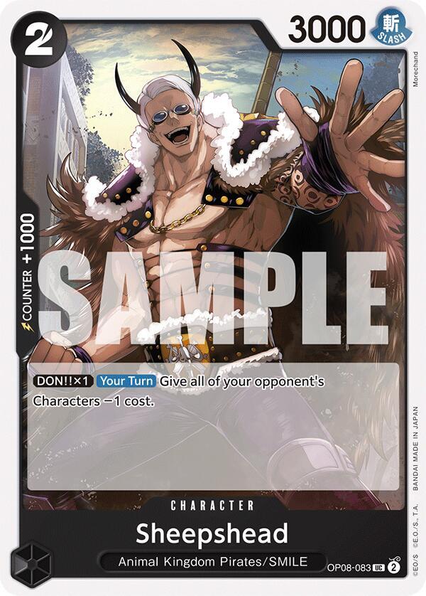 Sheepshead OP08-083 Uncommon Two Legends One Piece Near Mint