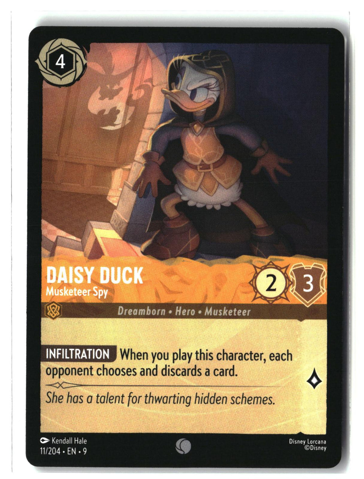 Daisy Duck - Musketeer Spy 11/204 Common Fabled Lorcana Lightly Played