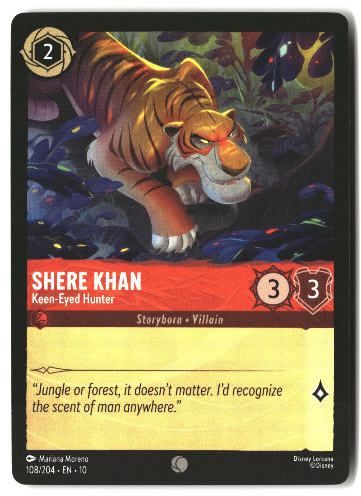 Shere Khan - Keen-Eyed Hunter 108/204 Common Whispers in the Well Lorcana LP