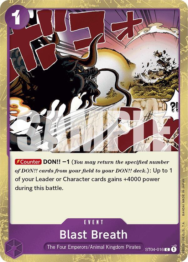 Blast Breath (Jolly Roger Foil) ST04-016 Premium Booster -The Best- One Piece NM