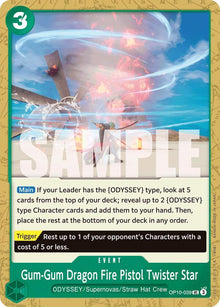 Gum-Gum Dragon Fire Pistol Twister Star OP10-039 Royal Blood One Piece NM