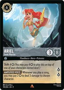Ariel - Sonic Warrior 195/204 Rare Fabled Lorcana Near Mint
