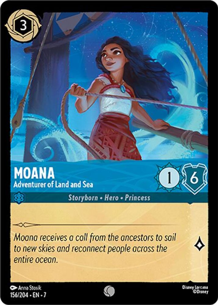 Moana - Adventurer of Land and Sea 156/204 Common Archazia's Island Lorcana NM