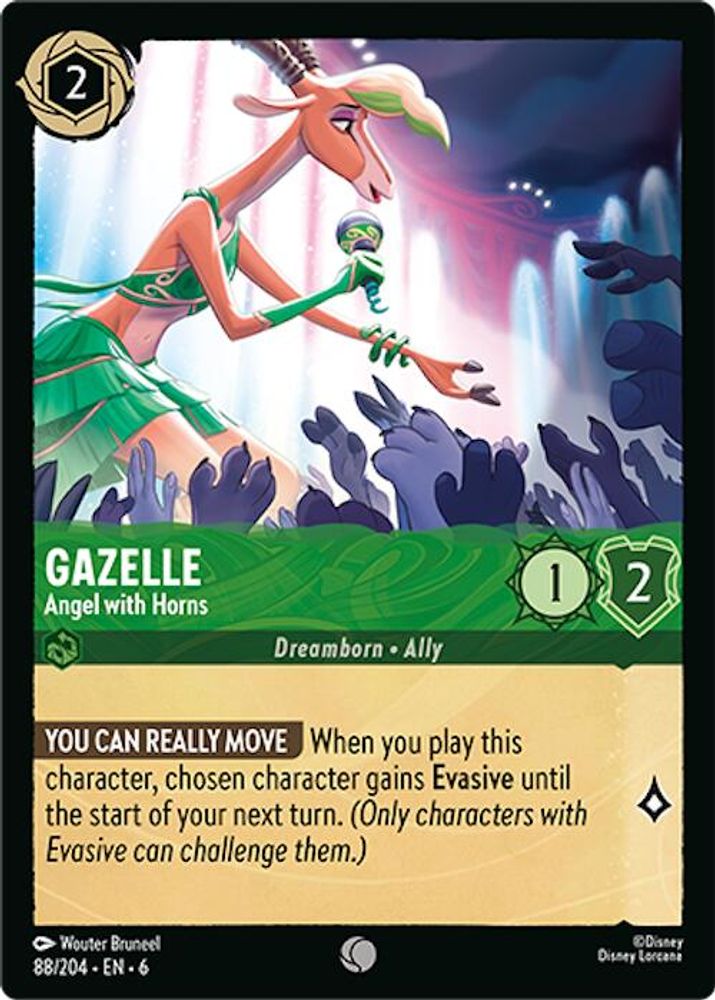 Gazelle - Angel with Horns 88/204 Common Azurite Sea Lorcana Near Mint
