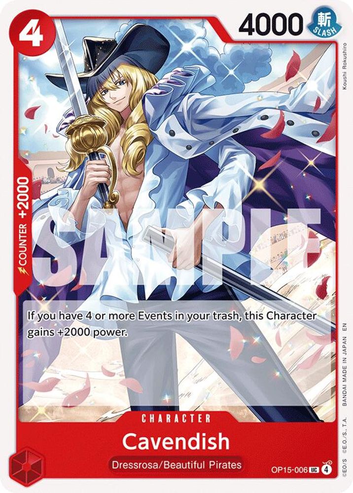 Cavendish OP15-006 Uncommon Adventure on Kami's Island One Piece Near Mint