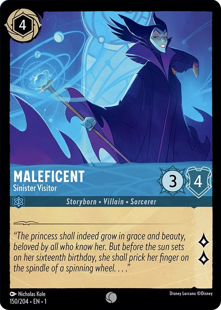 Maleficent - Sinister Visitor 150/204 Common The First Chapter Lorcana Near Mint