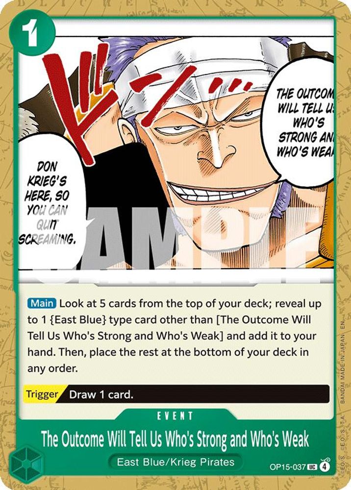 The Outcome Will Tell Us Who's Strong and Who's Weak OP15-037 Adventure on Kami's Island One Piece NM