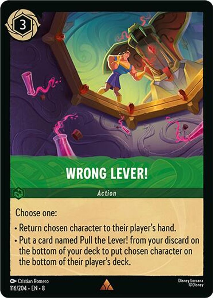 Wrong Lever! 116/204 Rare Reign of Jafar Lorcana Near Mint