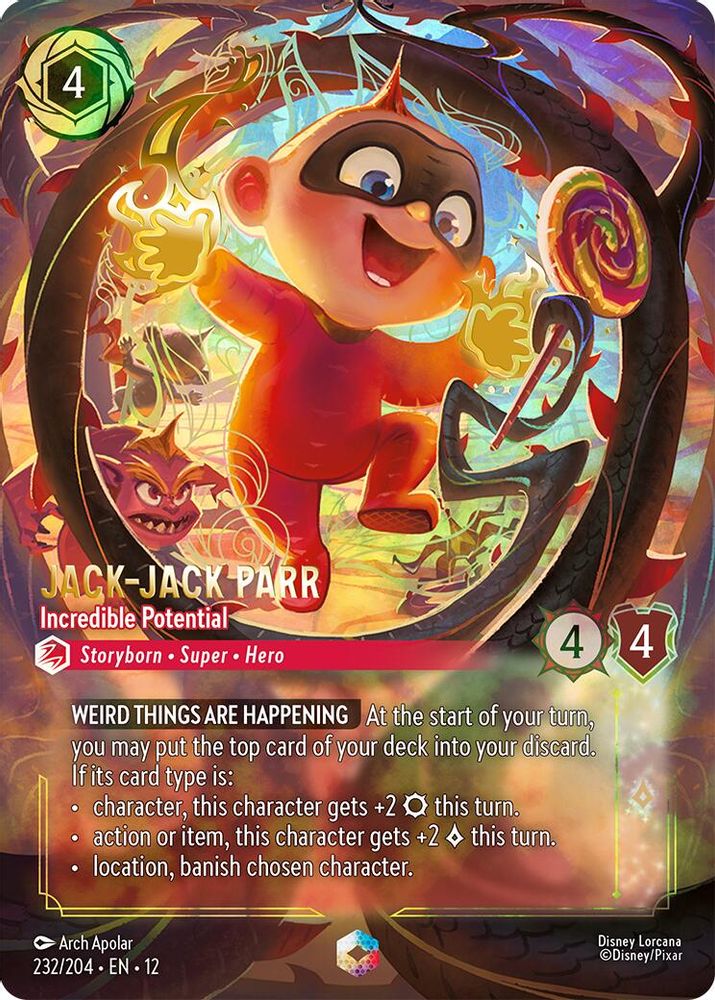 Jack-Jack Parr - Incredible Potential (Enchanted) 232/204 Lorcana Holo NM