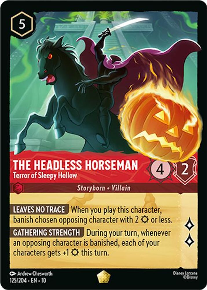 The Headless Horseman - Terror of Sleepy Hollow 125/204 Lorcana NM