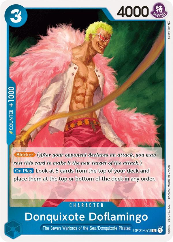 Donquixote Doflamingo (073) OP01-073 Rare Romance Dawn One Piece Foil Near Mint