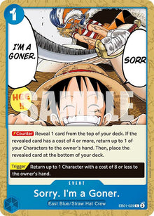Sorry. I'm a Goner. EB01-029 Extra Booster: Memorial Collection One Piece NM