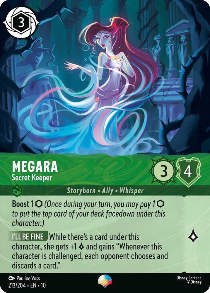Megara - Secret Keeper (Epic) 213/204 Epic Whispers in the Well Lorcana Holo NM