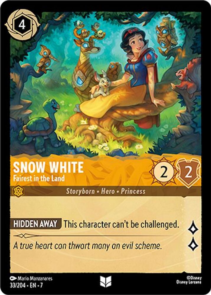 Snow White - Fairest in the Land 33/204 Uncommon Archazia's Island Lorcana NM