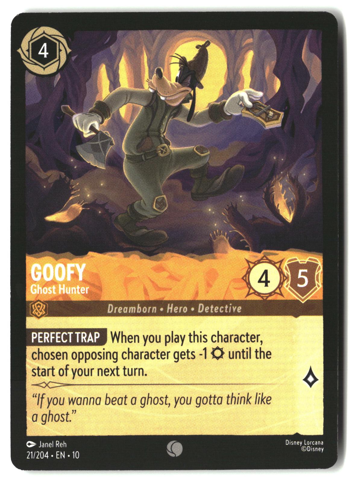 Goofy - Ghost Hunter 21/204 Common Whispers in the Well Lorcana Lightly Played