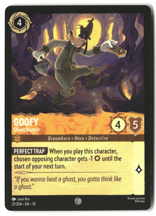 Goofy - Ghost Hunter 21/204 Common Whispers in the Well Lorcana Lightly Played