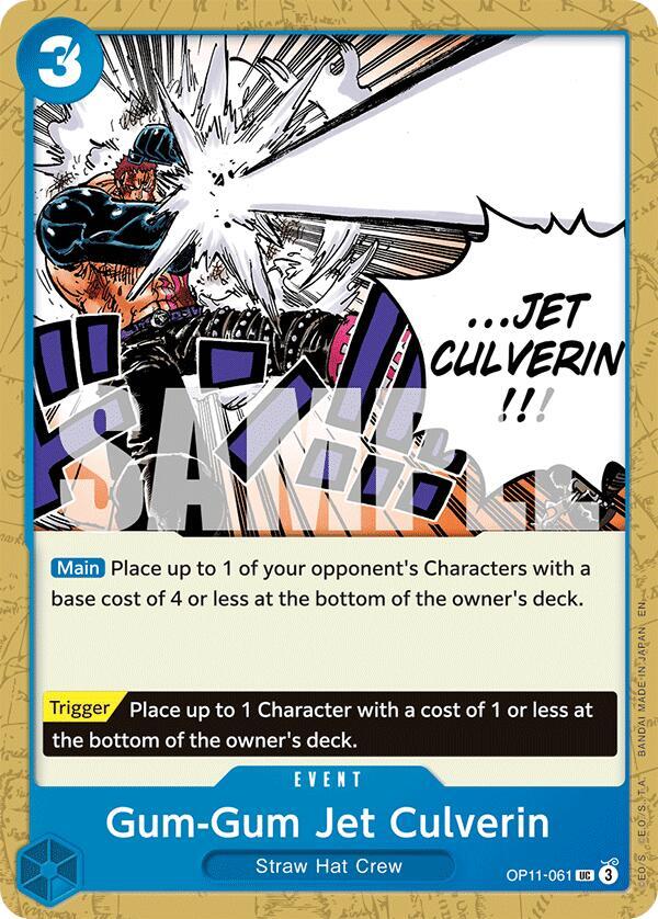 Gum-Gum Jet Culverin OP11-061 Uncommon A Fist of Divine Speed One Piece NM