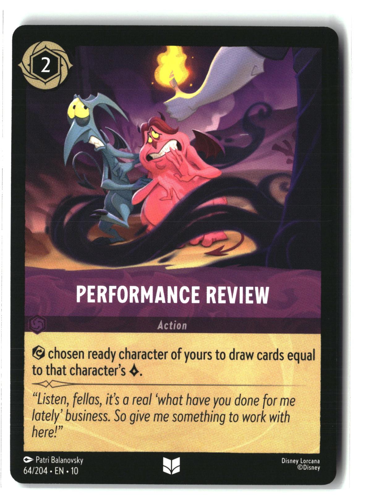 Performance Review 64/204 Uncommon Whispers in the Well Lorcana Lightly Played