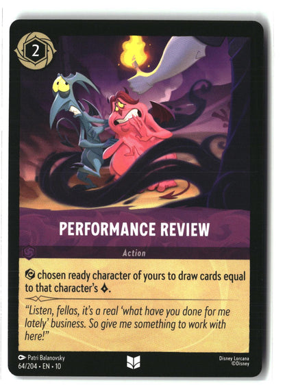 Performance Review 64/204 Uncommon Whispers in the Well Lorcana Lightly Played