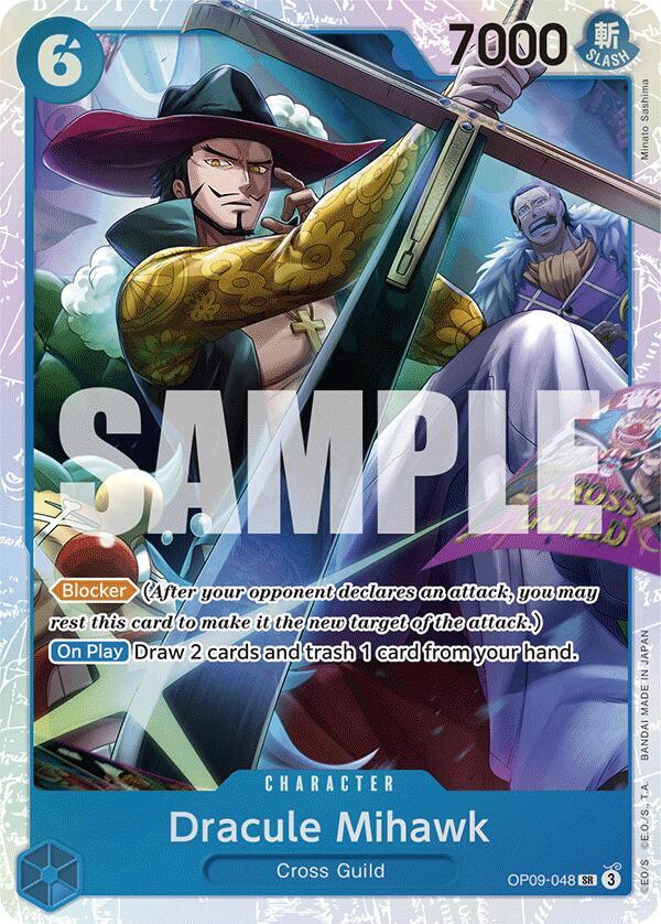Dracule Mihawk OP09-048 Super Rare Emperors in the New World One Piece Foil NM